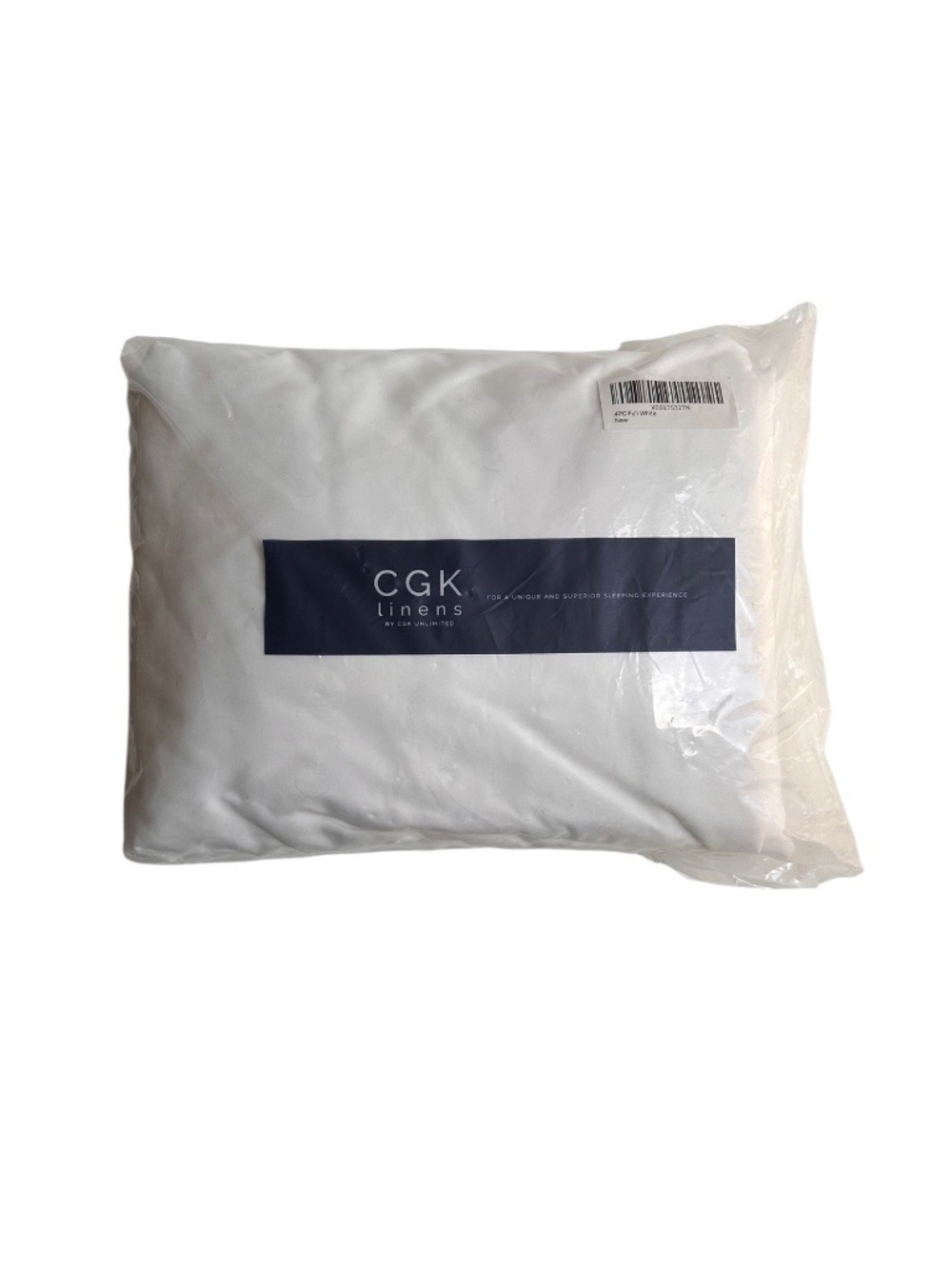 NWT CGK linens Microfiber White 4 Piece Full Sheet Set